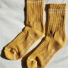 BOYFRIEND SOCKS BUTTER -Fashion Clothing Store butteryellowboyfriendsocksLeBonShoppe PipeandRow
