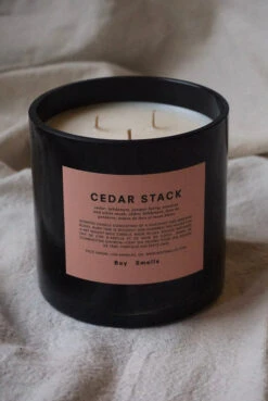CEDAR STACK MAGNUM CANDLE -Fashion Clothing Store cedarstackmagnum28ozcandleboysmells pipeandrowboutique
