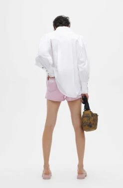 Ganni COTTON POPLIN LONGSLEEVE -Fashion Clothing Store cottonpoplincollaredballoonsleeveshirtwhiteF7034 151 1