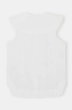 Ganni COTTON POPLIN SLEEVELESS -Fashion Clothing Store cottonpoplinsleevelessshirtgannipipeandrowF4715 6027 151