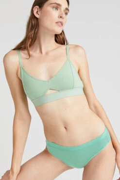 CUT OUT BRALETTE 9 CUT OUT BRALETTE -Fashion Clothing Store cut out bralette sage green richer poorer pipe and row