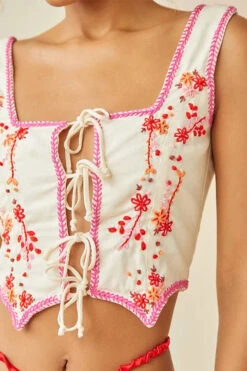 DULCINEA CORSET -Fashion Clothing Store dulcinea corset top embroidered tach Pipe and row