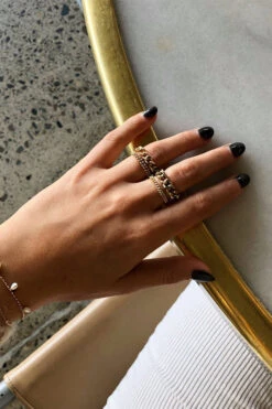 ELLIOT CHAIN RING -Fashion Clothing Store elliotchainthickgoldfillringpipeandrowboutique