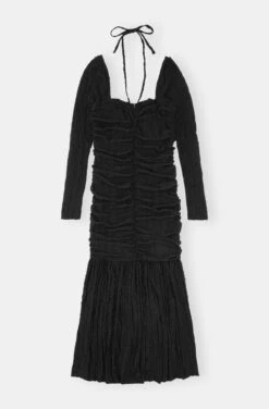 Ganni STRETCH LACE GATHERING MIDI DRESS 28 Ganni STRETCH LACE GATHERING MIDI DRESS -Fashion Clothing Store gannidressT3255 099 1