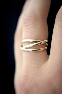 INFINITY SPIRAL RING -Fashion Clothing Store infinity spiral ring gold pipe and row