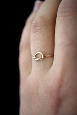 OPEN KNOT RING -Fashion Clothing Store knot ring medium gold hannah naomi jewelry pipe and row