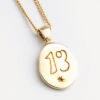 LUCKY NECKLACE -Fashion Clothing Store lucky 13 necklace gold wolf circus pipe and row