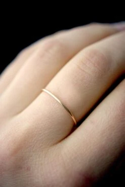 SMOOTH MEDIUM STACKING RING -Fashion Clothing Store medium stacking ring gold hannah naomi pipe and row