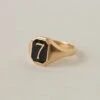 LUCKY 7 RING 1 LUCKY 7 RING -Fashion Clothing Store merewif lucky 7 signet gold PipeandRow