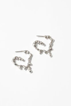 MIRIAM HOOPS -Fashion Clothing Store miriam drippy hoops heart silver wolf circus pipe and row