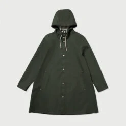 Stutterheim MOSEBACKE RAIN JACKET GREEN 16 Stutterheim MOSEBACKE RAIN JACKET GREEN -Fashion Clothing Store mosebacke green flat