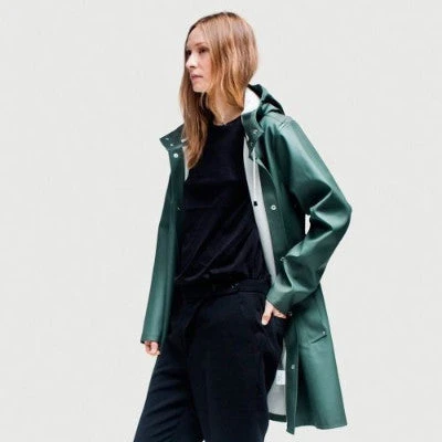 Stutterheim MOSEBACKE RAIN JACKET GREEN 8 Stutterheim MOSEBACKE RAIN JACKET GREEN - Image 6