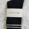 BOYFRIEND SOCKS NOIR -Fashion Clothing Store noirblacksocksboyfriendlebonshoppe pipeandrow