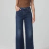 CITIZENS OF HUMANITY PALOMA BAGGY JEAN EVERDEEN 2 CITIZENS OF HUMANITY PALOMA BAGGY JEAN EVERDEEN -Fashion Clothing Store paloma everdeen dark blue baggy wide leg jean pipe and row