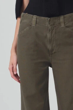 CITIZENS OF HUMANITY PALOMA UTILITY TROUSER -Fashion Clothing Store paloma trouser green tea leaf wide leg jean citizens pipe and row