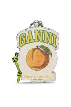 Ganni PEACH ZIPPED COIN PURSE