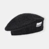 Ganni STRUCTURED RIB BERET PHANTOM 1 Ganni STRUCTURED RIB BERET PHANTOM -Fashion Clothing Store phantom grey charcoal rib wool beret ganni pipe and row boutique A4430 252 1