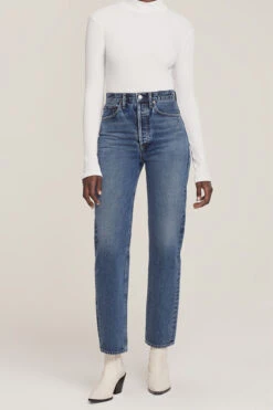 AGOLDE 90'S PINCH WAIST PORTRAIT -Fashion Clothing Store portrait90 spinchwaistjeansagolde pipeandrow