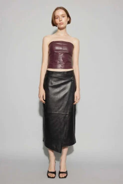 REFLECTION LEATHER SKIRT