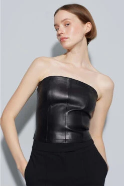 REFLECTION LEATHER TOP