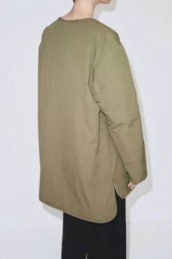 REVERSIBLE PADDED JACKET -Fashion Clothing Store reversible padded jacket shearling olive green Mijeong Park Pipe and Row