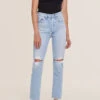 AGOLDE RILEY HI RISE CROP CLEAR SKIES
