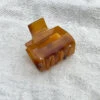 SMALL SQUARE HAIR CLAW TORTOISE 1 SMALL SQUARE HAIR CLAW TORTOISE -Fashion Clothing Store small square brown tortoise hair claw pipe and row boutique seattle