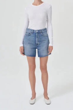 AGOLDE STELLA SHORT MODE 15 AGOLDE STELLA SHORT MODE -Fashion Clothing Store stella denim jean shorts mode blue agolde pipe and row