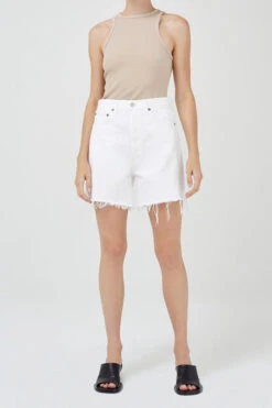 AGOLDE STELLA SHORT RISK -Fashion Clothing Store stella denim jean shorts risk white agolde pipe and row