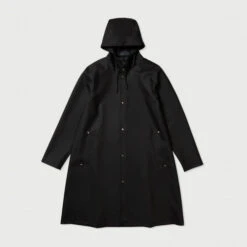 Stutterheim MOSEBACKE RAIN JACKET BLACK -Fashion Clothing Store stutterheim mosebacke black 0307