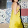 TESSA DRESS LEMON 2 TESSA DRESS LEMON -Fashion Clothing Store tessa slip mini dress lemon silky Oh seven days pipe and row