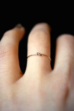 TINY KNOT RING -Fashion Clothing Store tiny closed knot ring gold hannah naomi