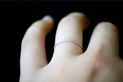 TWISTED THIN STACKING RING -Fashion Clothing Store twisted stacking ring sterling silver handmade pipe and row