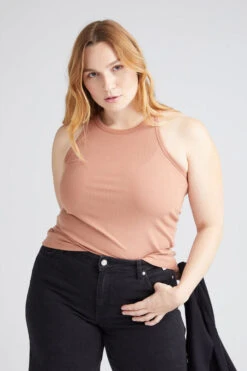 VINTAGE RIB TANK MOCHA MOUSSE