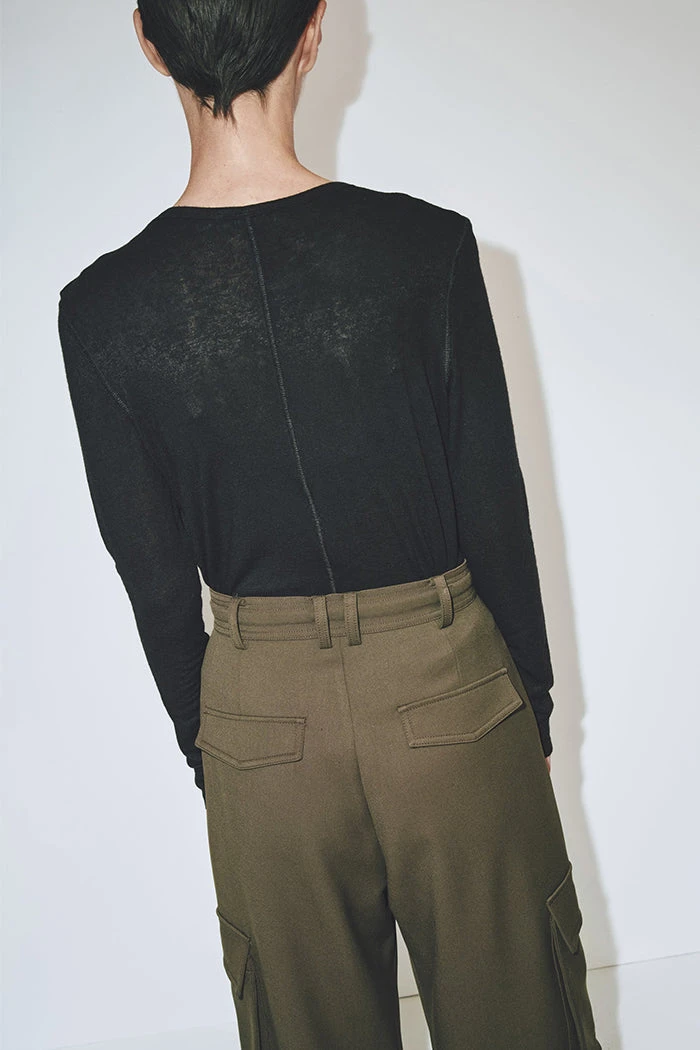 WOOL TENCEL CREW NECK TOP 4 WOOL TENCEL CREW NECK TOP - Image 2